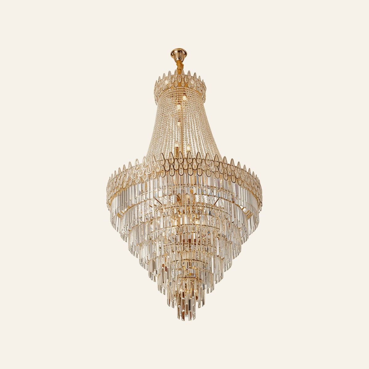 Babel — lustre en cristal présenté sur fond ivoire Image