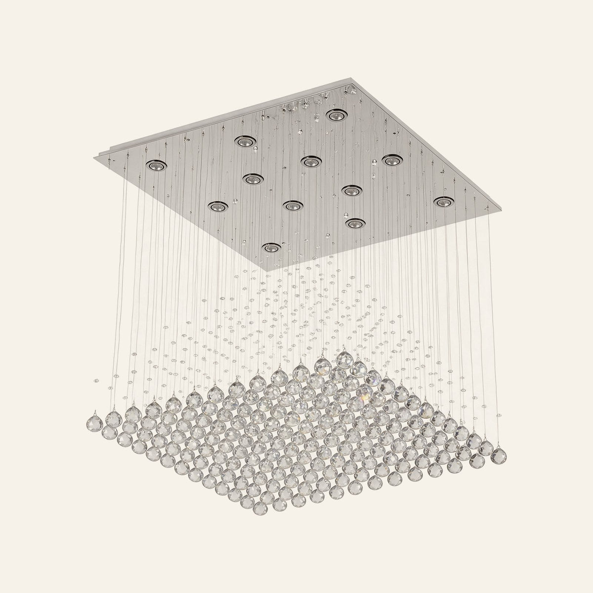 Monolithe — lustre en cristal K9 présenté sur fond ivoire Image
