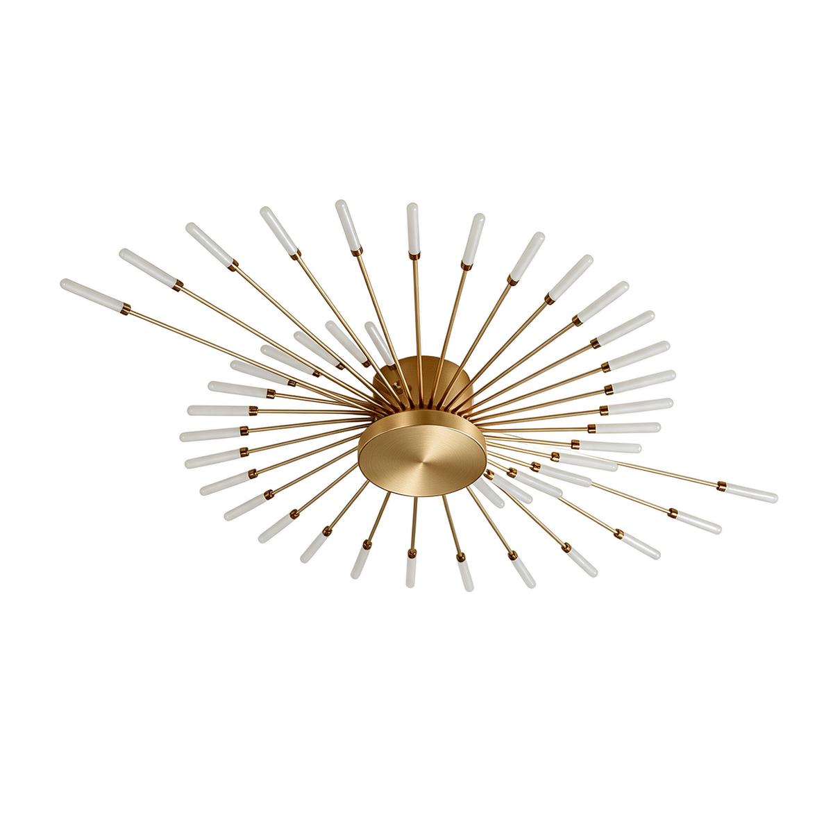 Firmament — plafonnier étoilé doré LED 42 feux Ø128 cm, packshot fond blanc